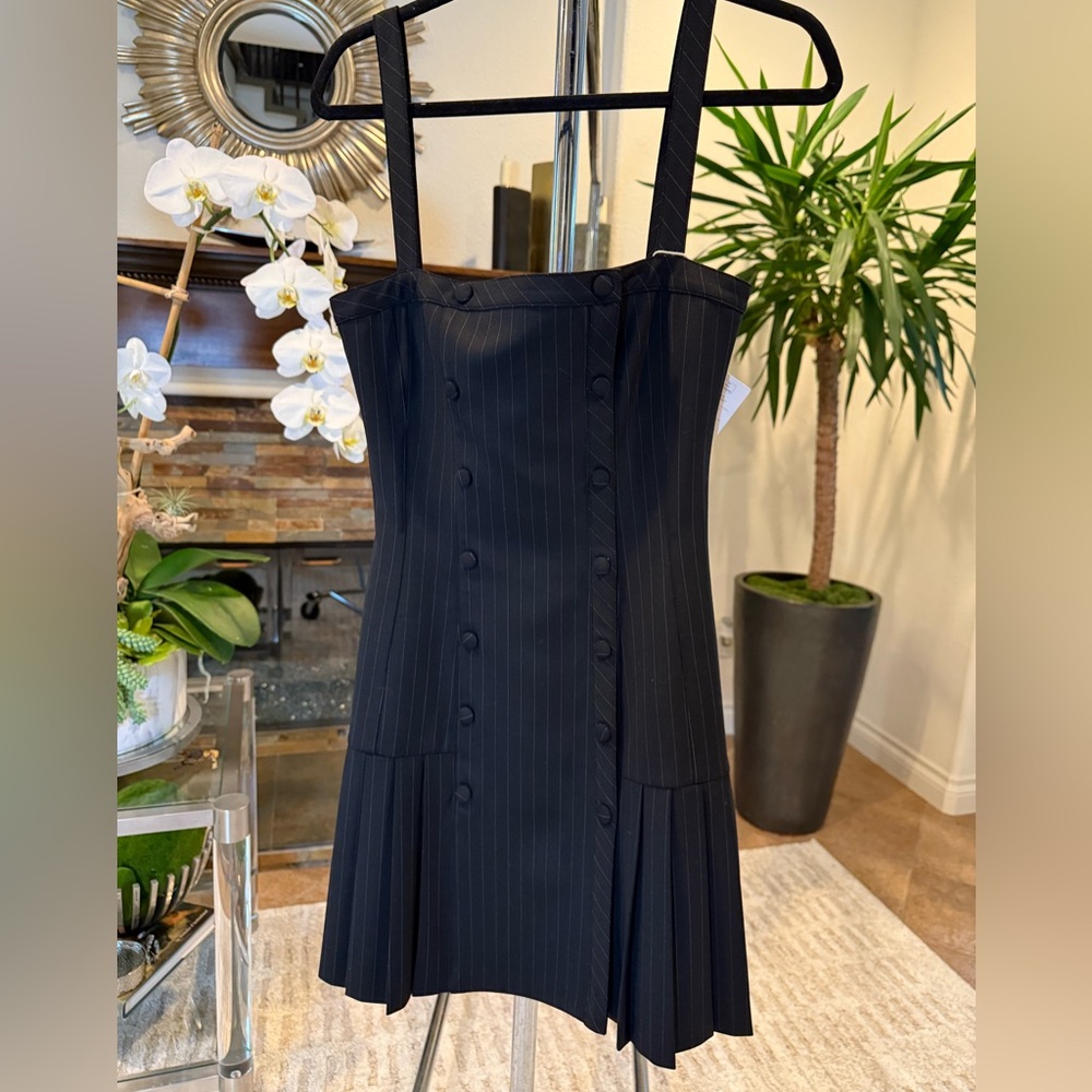 Giovanni Bedin Black Pinstripe Corset Dress – IT 40 / US 4 (fits like 2) – NWT